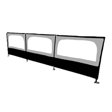 FMT Læsejl med vinduer (L: 460 x H: 130 cm)